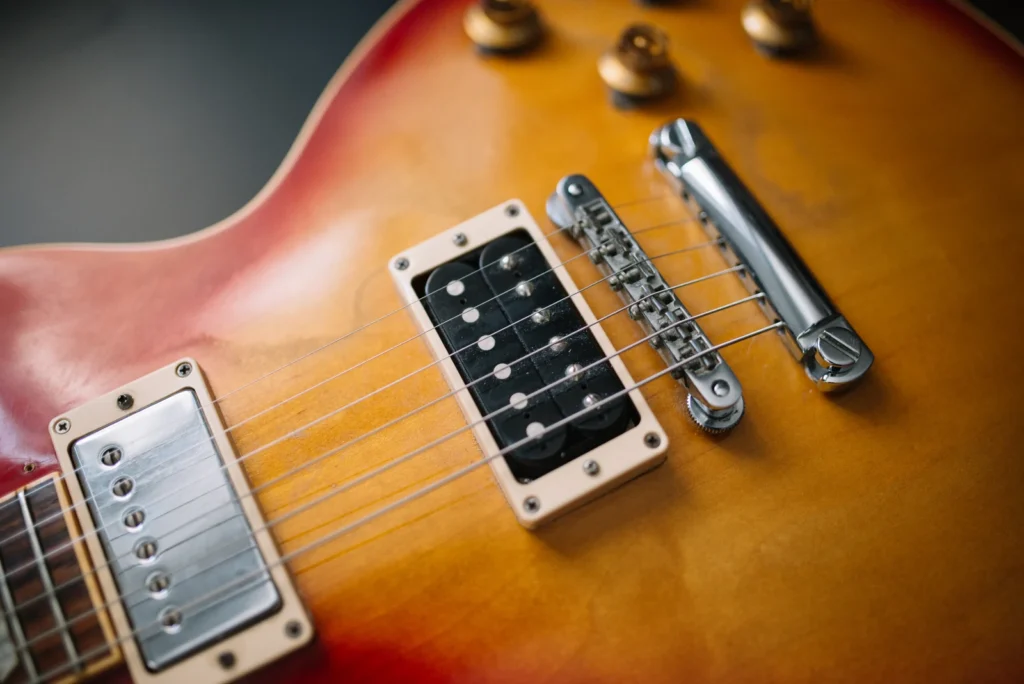 Electric guitar body with two humbucker pickups