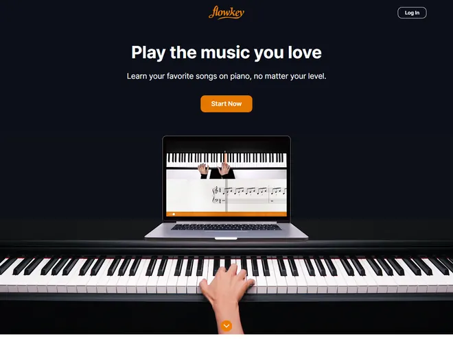 Screenshot of www.flowkey.com