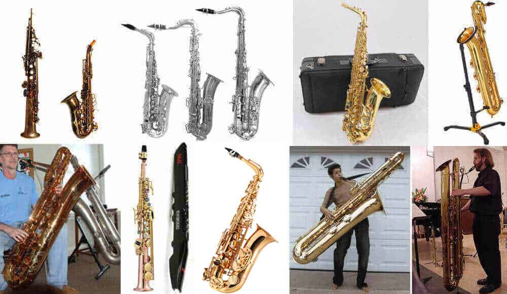 different types of saxophones
